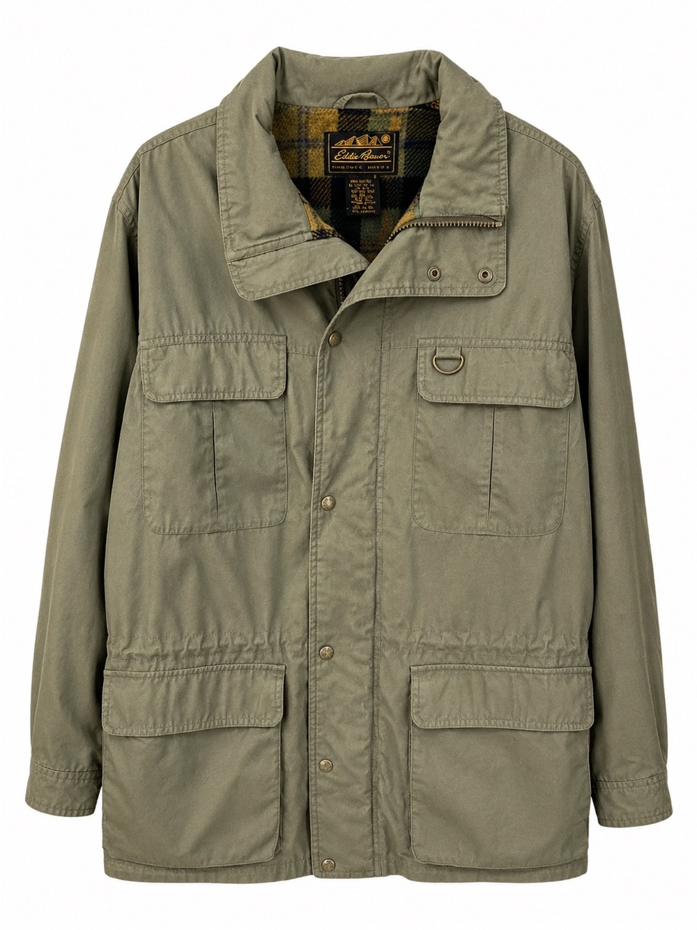 Eddie Bauer Men's Olive Green Military Field Jacket